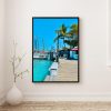 Tropical Wall Art Image One. Beautiful Palms and Blue Water of the ocean