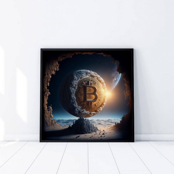 Bitcoin In Space Digital Illustration Second Image