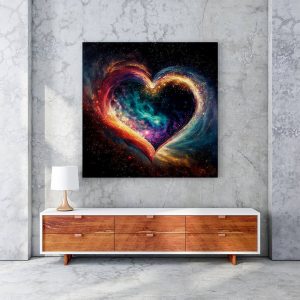 Heart In A Space Printable Digital Illustration First Image