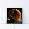 Bitcoin In Space Printable Digital Illustration, Poster Third Image