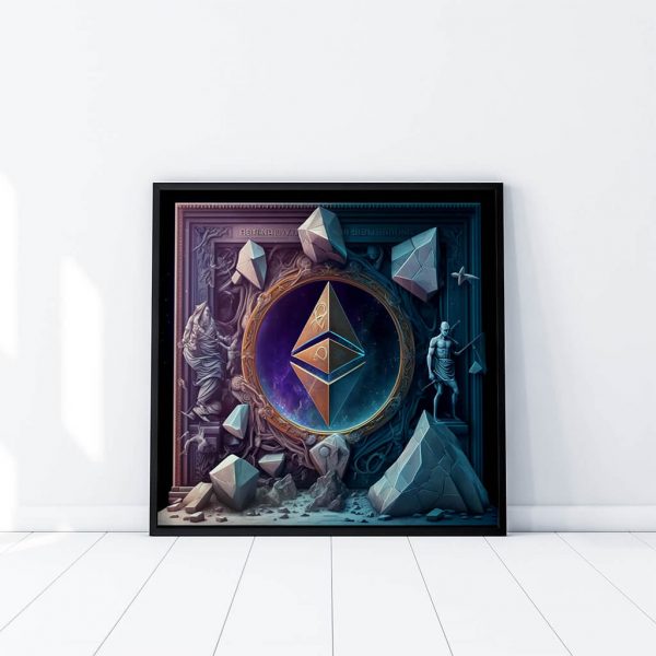 Ethereum In Ancient Space Printable Digital Illustration Second Image