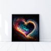 Heart in Space Printable Digital Illustration Second Image