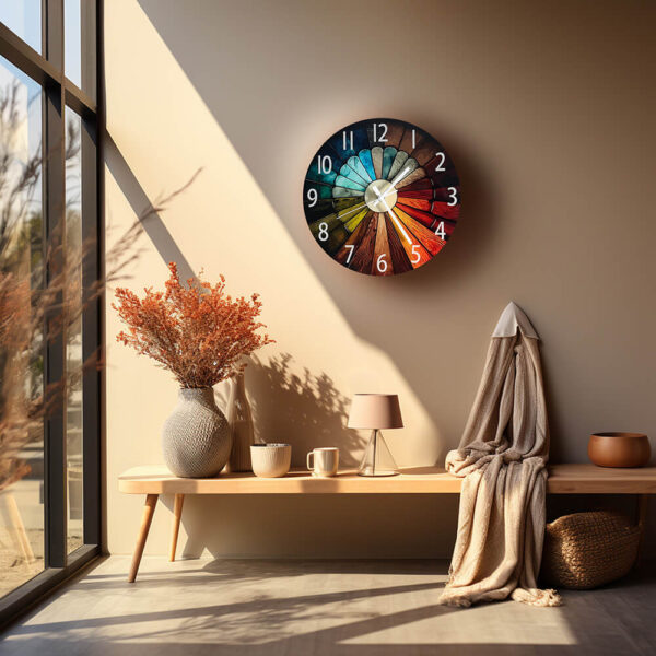 Color Palette Round Wall Clock Image Three